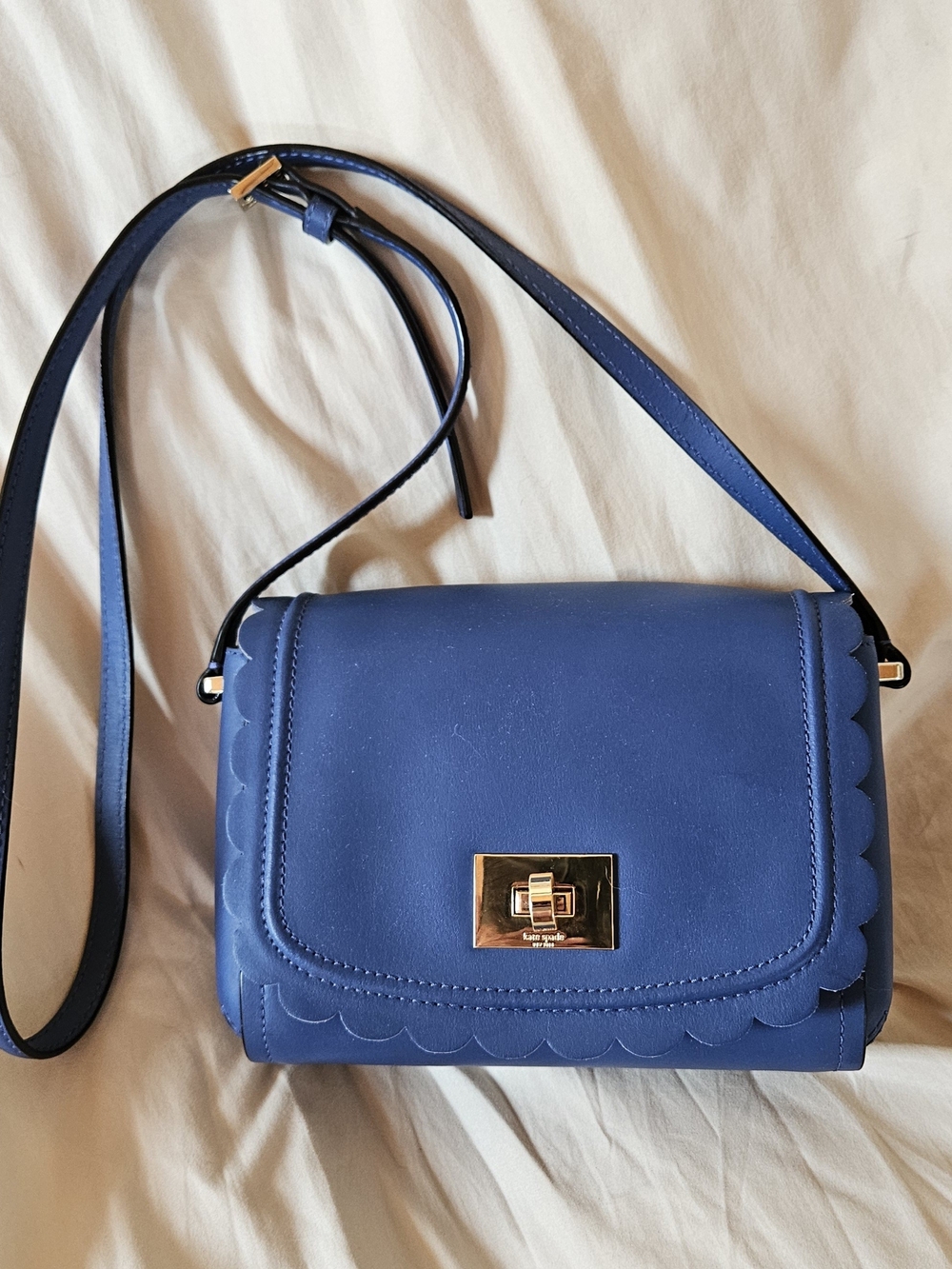 New! Kate Spade Cornflower Blue Scallop Bag